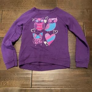 Pre-loved Hanes purple owl Sweatshirt